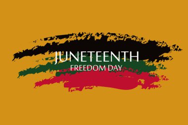 Juneteenth Color. Since 1865. Design of Banner. Black history month. EPS10 vector.