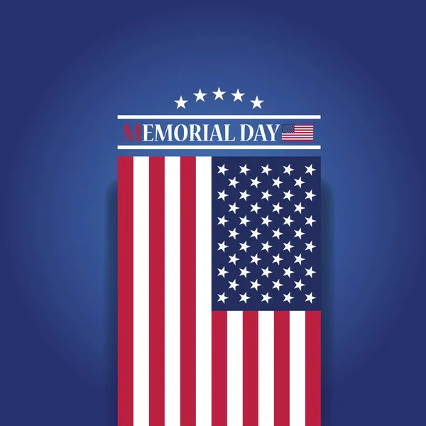 Memorial Day Background Design. American flag with a message. EPS10 vector.
