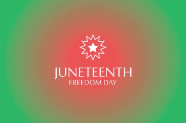 Juneteenth. Since 1865. Design of Banner. Black history month. EPS10 vector.