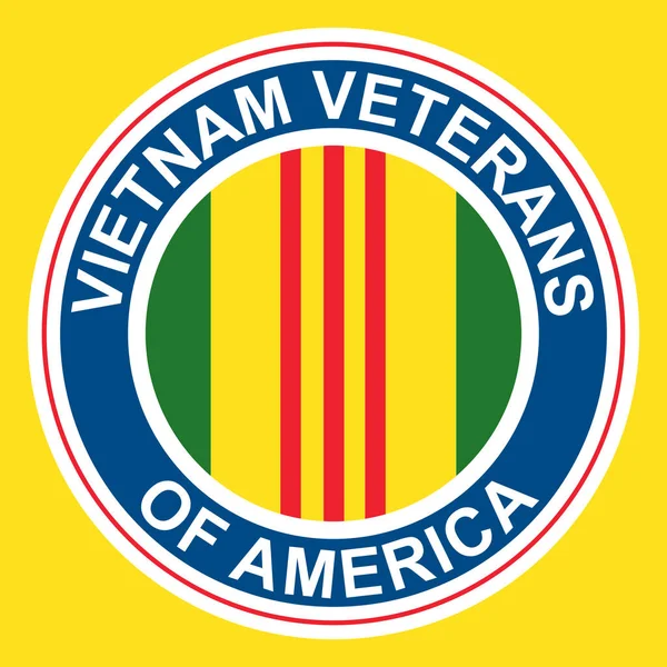 Symbol Vietnam Veterans America Yellow Background Vietnam Veterans Day General — Stock Vector