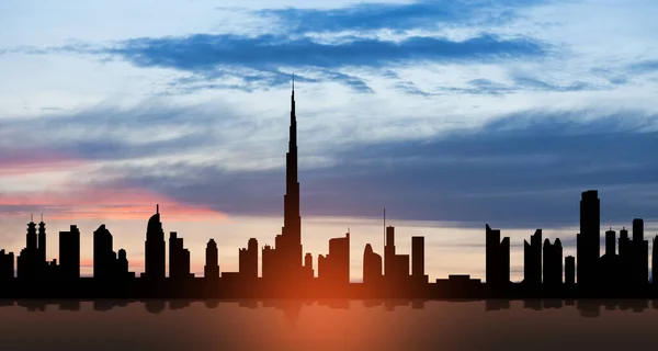 Émirats Arabes Unis Dubaï Vue Sur Les Toits Coucher Soleil — Photo