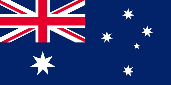 澳大利亚国旗 用官方的颜色和比例正确地加以说明 Eps10病媒 — 图库矢量图片
