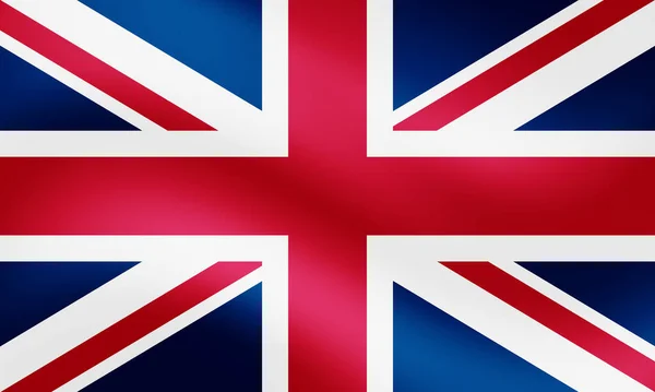 Zwaaien Met Vlag Van Groot Brittannië Verenigd Koninkrijk Union Flag — Stockvector