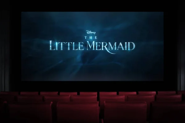 Little Mermaid Movie Cinema Watching Movie Cinema Astana Kazakhstan March — Stock Photo, Image