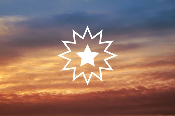 Δέκατον Ιούνιο Σύμβολο Σημαία Στο Παρασκήνιο Της Ανατολής Ηλιοβασίλεμα Από — Φωτογραφία Αρχείου