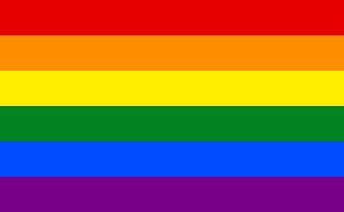LGBT pride flag, rainbow flag background. Multicolored peace flag movement. Original colors symbol. Horizontal stripes icon. EPS10 vector.