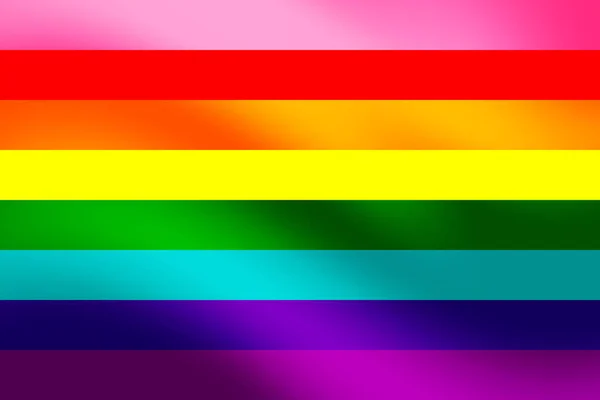 Lgbtの誇りフラグ 虹のフラグの背景を振って 多色の平和旗運動 オリジナルカラーシンボル 横線のアイコン Eps10ベクトル — ストックベクタ