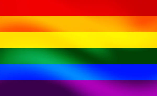 Waving Lgbt Pride Flag Rainbow Flag Background Original Colors Symbol — Stock Vector