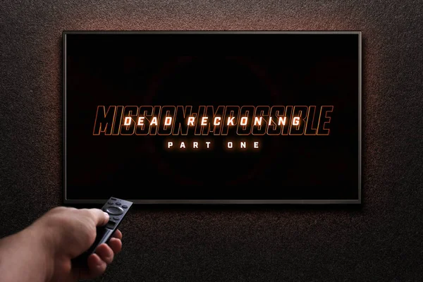 Mission Impossible Dead Reckoning Parte Uno Trailer Film Uomo Accende — Foto Stock