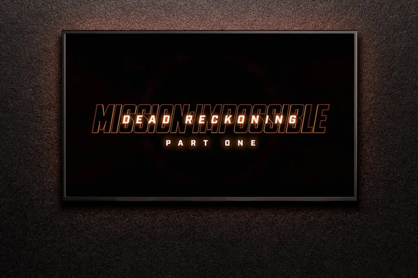 Mission Impossible Dead Reckoning Part One Trailer Film Zwarte Textuur — Stockfoto