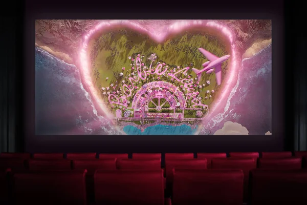 Film Barbie Kinie Oglądam Film Kinie Astana Kazachstan Lipca 2023 — Zdjęcie stockowe