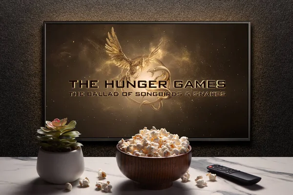 Hunger Games Ballad Songbirds Snakes Trailer Movie Screen Inglés Con — Foto de Stock