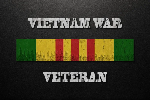 Vietnam Campaign Ribbon Vietnam War Veteran Inscription Vietnam Veterans Day — Stock Photo, Image