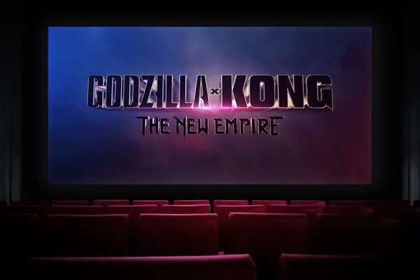 Godzilla Kong Film Del Nuovo Impero Cinema Guardare Film Cinema Immagine Stock