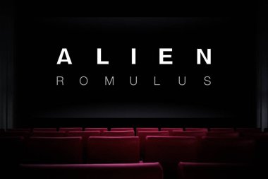 Uzaylı Romulus filmi sinemada. Sinemada film izliyordum. Astana, Kazakistan - 31 Temmuz 2024.