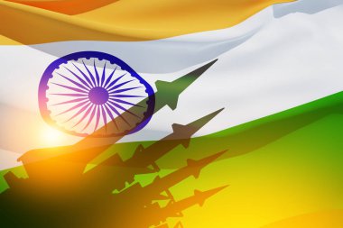 Kızılderili bayraklı füzeler. Nükleer bomba, kimyasal silahlar, füze savunması, yaylım ateşi sistemi..