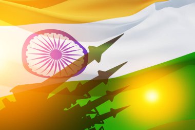 Kızılderili bayraklı füzeler. Nükleer bomba, kimyasal silahlar, füze savunması, yaylım ateşi sistemi..