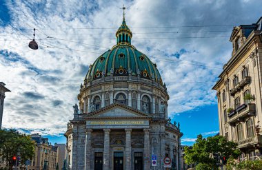 Kopenhag 'daki Frederiks Kirke Lutheran kilisesi. Danimarka.