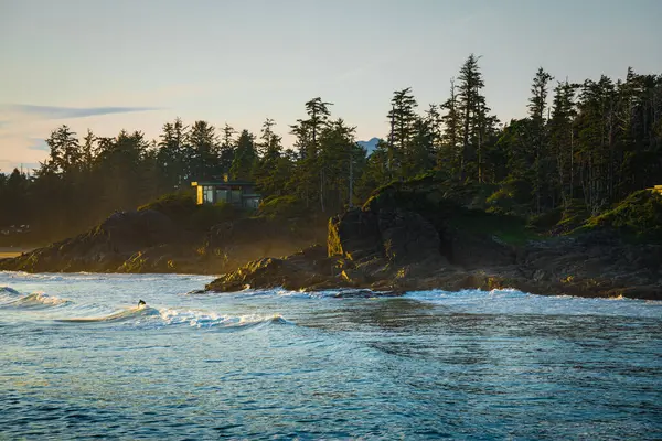 Берегова Лінія Берег Тофіно Острів Ванкувер Британська Колумбія Канада — стокове фото