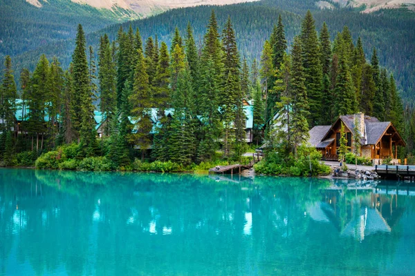 Smaragdové Jezero Národní Park Yoho Kanadě Britská Kolumbie — Stock fotografie
