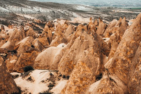 Rose Valley Goremen Ympärillä Anatolialainen Tasanko Kappadokiaa Kalkkunaa Kivimuodostelmat — kuvapankkivalokuva