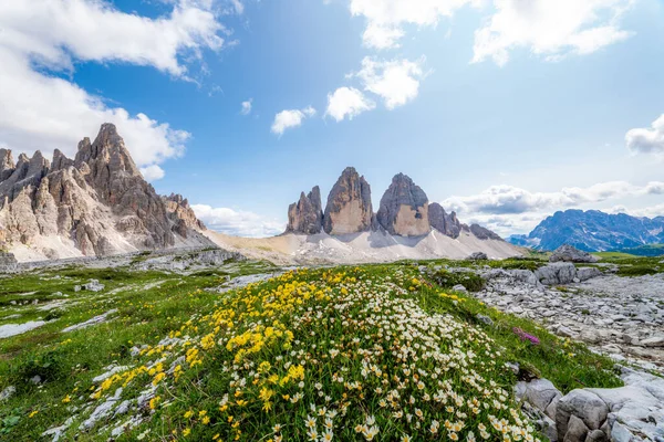 Tre Cime Lavaredo Het Dolomieten Gebergte Italië Hoge Kwaliteit Foto — Stockfoto