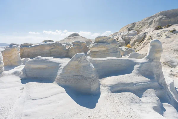 White Chalk Cliffs Sarakiniko Milos Island Cyclades Greece — Stock Photo, Image