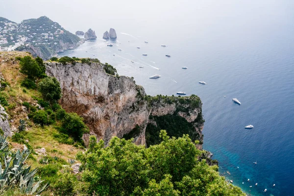 Capri Ovenfra Napolibukten Campania Italia – stockfoto