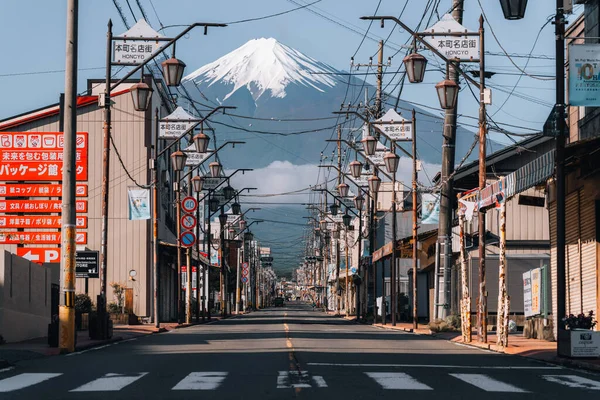 Fujiyoshida Fuji Fjellet Morgenen Japansk – stockfoto