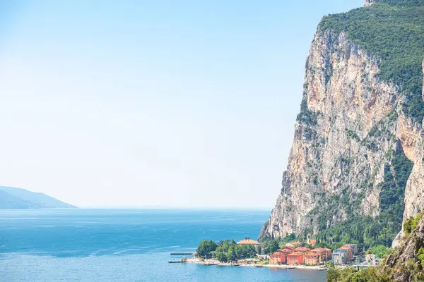 stock image Garda Lake, mountain and blue. Italian landscape, Campione