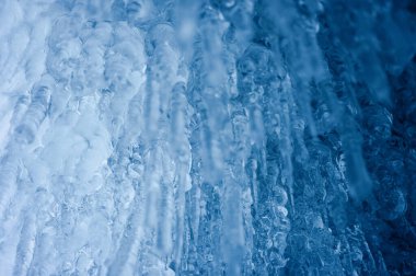 Buz kristali desenli arkaplan veya doku görüntüsü. İsveç Laponya, Abisko