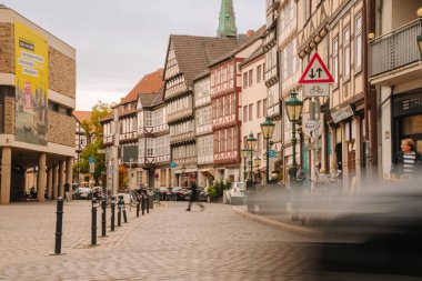 İsveç 'teki Stockholm şehrinin sokak manzarası