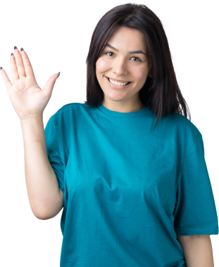 Gülümseyen kadın elini sallar gibi kaldırdı..