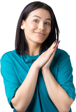 Çaresiz yüzlü güzel bir kız, yardım istiyor, avuç içlerini birbirine bastırıyor..