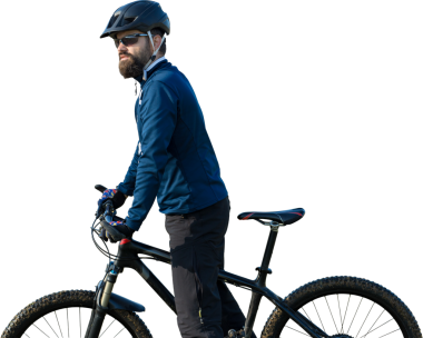 Bisikletçi şort ve jersey bir hava süspansiyon çatal ile modern karbon hardtail bisikletle