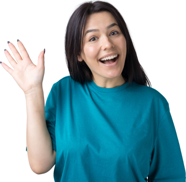 Gülümseyen kadın elini sallar gibi kaldırdı..