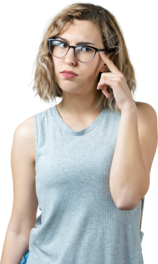 Düşünen güzel bir genç kadının portresi