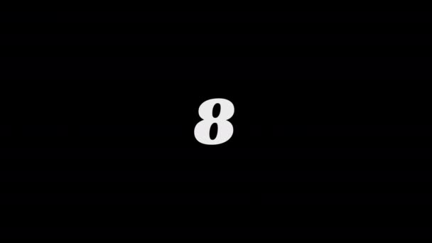 Ten Zero Number Countdown Motion Graphic Background — Αρχείο Βίντεο