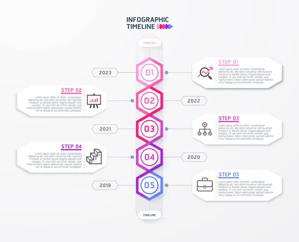 Infographic Timeline Diagram Template — Stockvektor