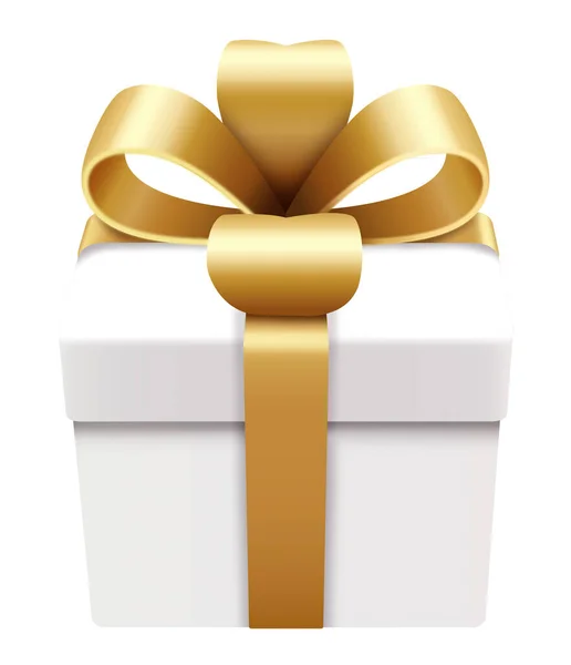 Gift Box Guld Band Symbol Ikon — Stockfoto