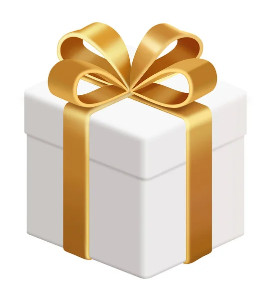 Gift Box Guld Band Symbol Ikon — Stockfoto