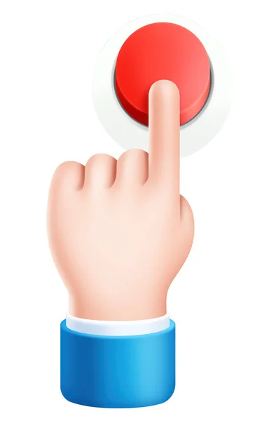 Geschäft Hand Knopfdruck Zeichen Symbol Symbol — Stockfoto