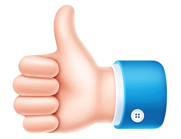 Business Hand Tummen Upp Tecken Symbol Ikon — Stockfoto