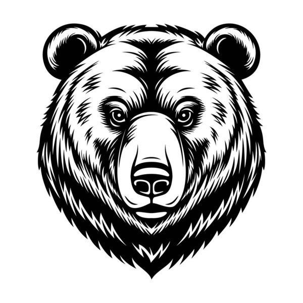 bear head symbol illustration