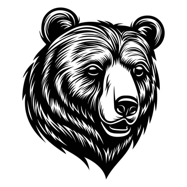 bear head symbol illustration