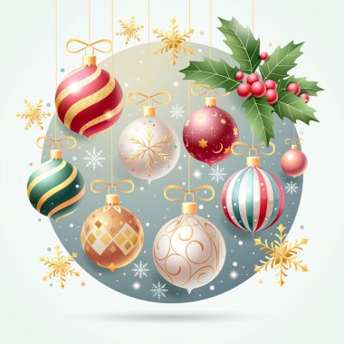 Noel topları arka plan süslemeleri