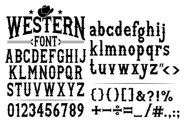 Western Alfabeto Letras Fonte Ilustração De Bancos De Imagens