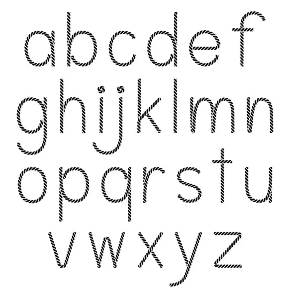 Touw Alfabet Lettertypen Letters Stockvector