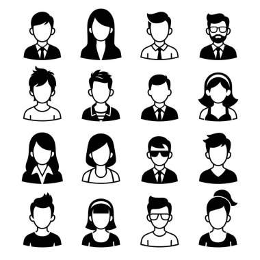 avatar profili insan simgesi seti