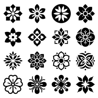 Çiçekler sembol simgesi setini en aza indirir